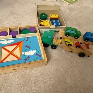 3 sets of wooden toys
